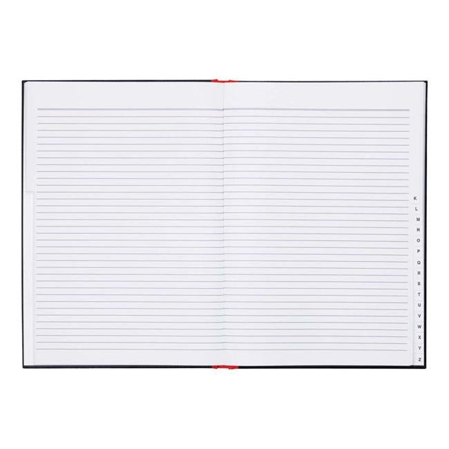 Milford Notebook Indexed Red & Black A4 100lf-Officecentre