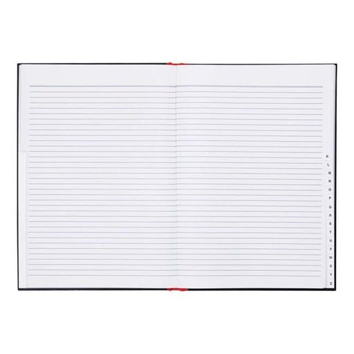 Milford Notebook Indexed Red & Black A4 100lf-Officecentre
