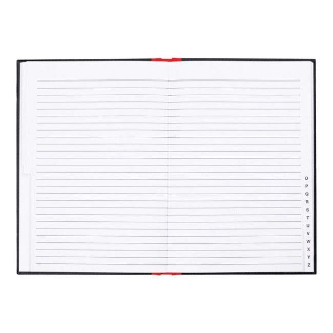 Milford Notebook Indexed Red & Black A5 100lf-Officecentre