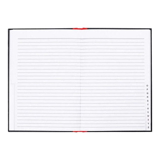 Milford Notebook Indexed Red & Black A5 100lf-Officecentre