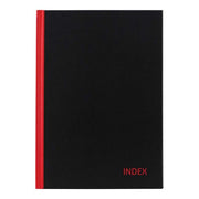 Milford Notebook Indexed Red & Black A5 100lf-Officecentre