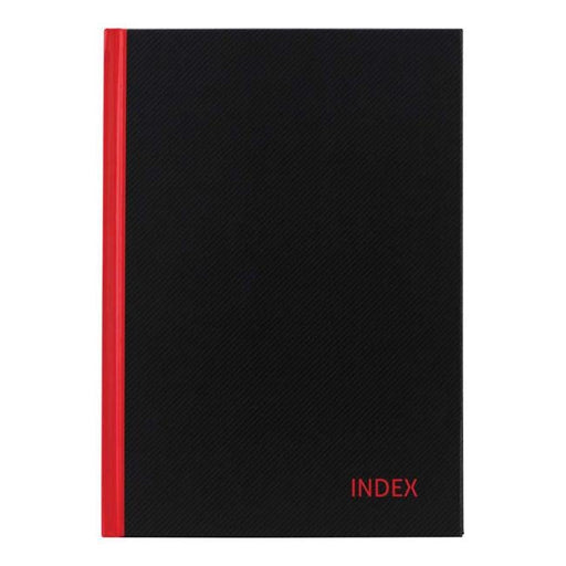 Milford Notebook Indexed Red & Black A5 100lf-Officecentre