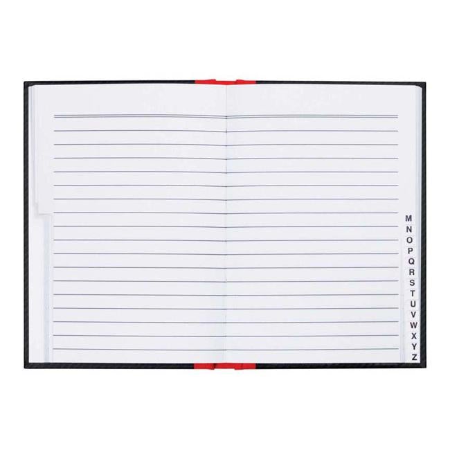 Milford Notebook Indexed Red & Black A6 100lf-Officecentre