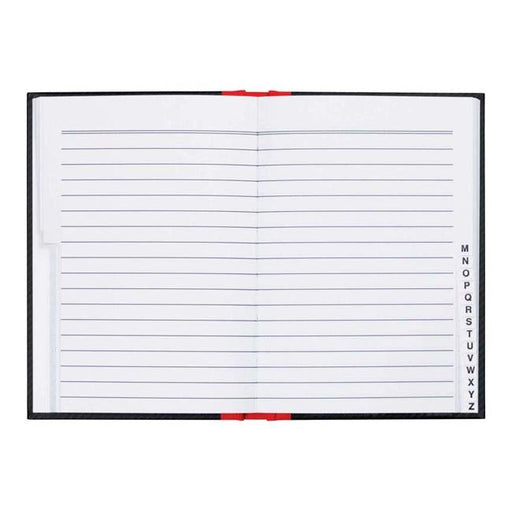 Milford Notebook Indexed Red & Black A6 100lf-Officecentre
