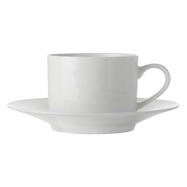 MW White Basics Straight Cup & Saucer 220ML-Officecentre