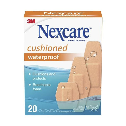 Nexcare Cushioned Waterproof Plaster Asst Pack 20-Officecentre