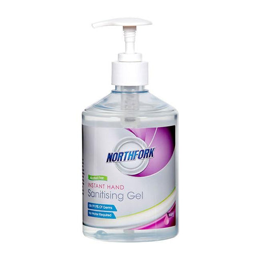 Northfork instant hand sanitising gel alcohol free 500ml-Officecentre