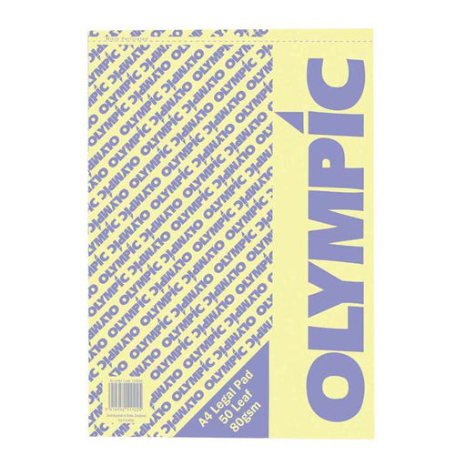 Olympic Pad A4 Legal Yellow Paper 50 Leaf 80gsm-Officecentre
