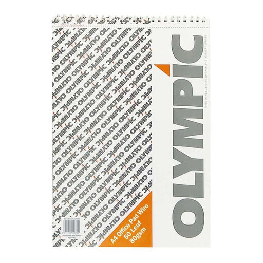 Olympic Pad A4 Wiro Office 50 Leaf 80gsm-Officecentre