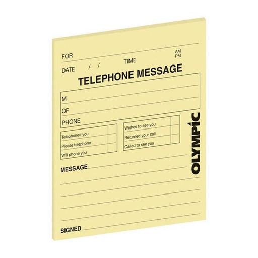 Olympic Pad Telephone Message Yellow 115x99mm 50 Leaf-Officecentre
