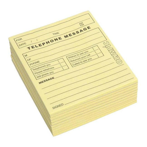 Olympic Pad Telephone Message Yellow 115x99mm 50 Leaf-Officecentre