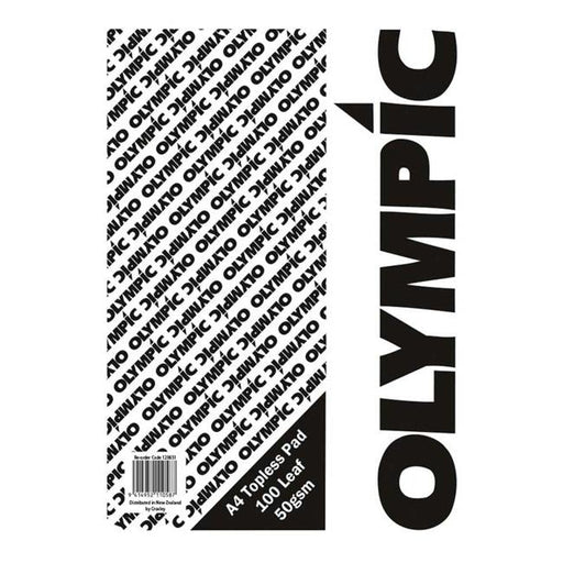 Olympic Topless Pad A4 100 Leaf 50gsm-Officecentre