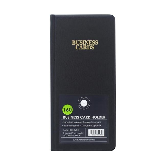 OSC Business Card Holder Black 160 cards-Officecentre