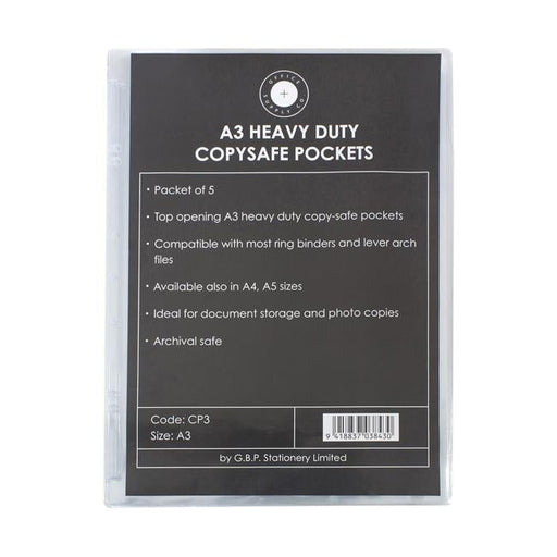 OSC Copysafe Pockets Heavy Duty A3 Pack 5-Officecentre