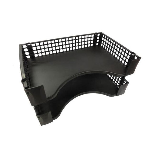 OSC Document Tray Stackable Black Pack 2-Officecentre