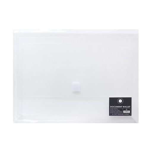 OSC Document Wallet A4 Velcro Closure Clear-Officecentre