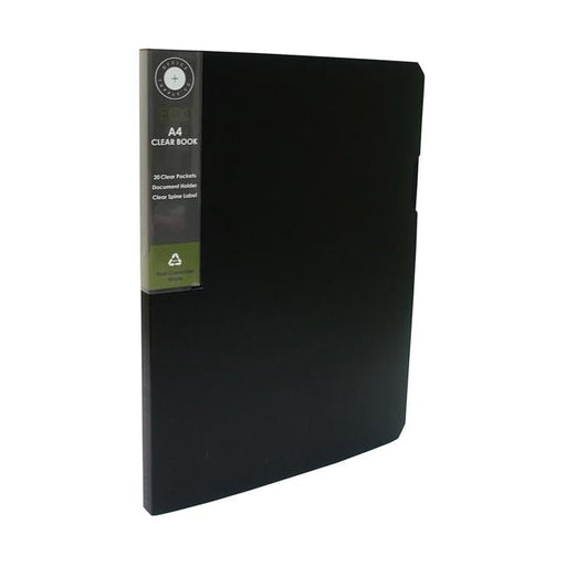 OSC Eco Display Book A4 20 Pocket Black-Officecentre