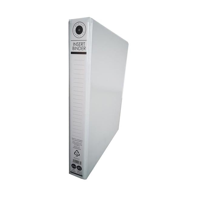OSC Insert Binder A4 4D 25mm White-Officecentre