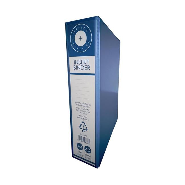 OSC Insert Binder A4 4D 50mm Blue-Officecentre