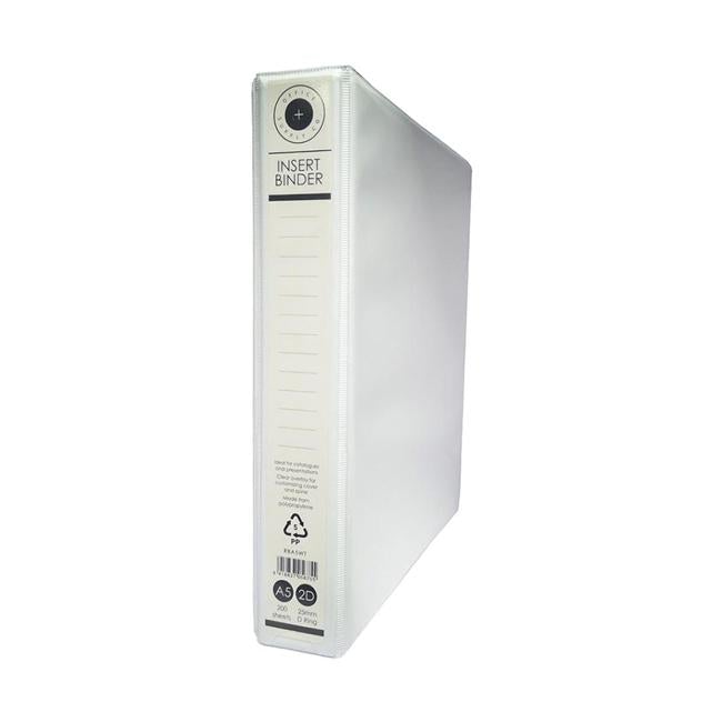 OSC Insert Binder A5 2D 25mm White-Officecentre