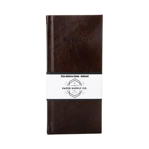 OSC Vintage Address Book Slimline Brown-Officecentre
