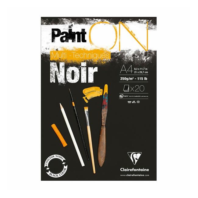 PaintON Pad Black A4 30sh-Officecentre