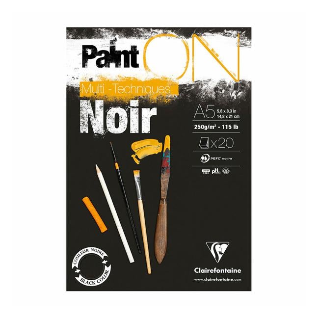 PaintON Pad Black A5 30sh-Officecentre