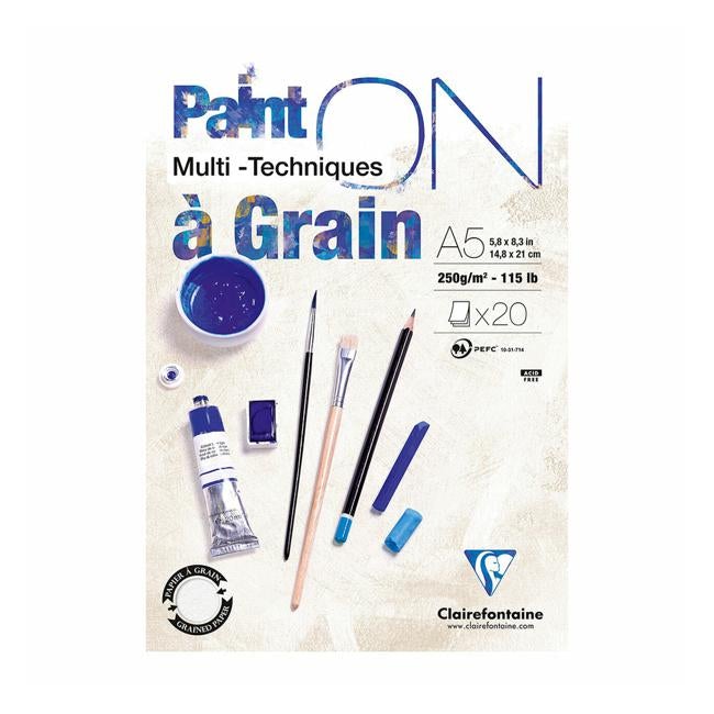 PaintON Pad Grain White A5 20sh-Officecentre