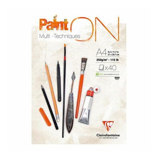 PaintON Pad White A4 40sh-Officecentre