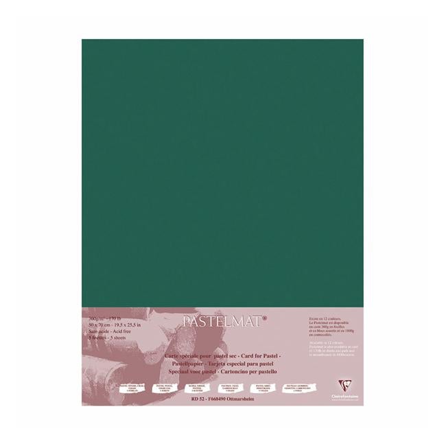 Pastelmat Paper 50x70cm Dark Green Pack of 5-Officecentre