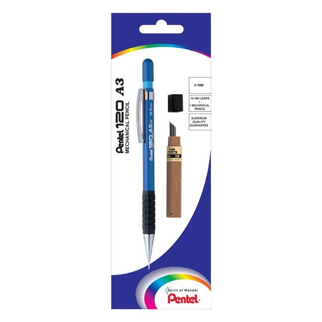 Pentel drafting mechanical pencil xa317 0.7mm blue barrel h/s-Officecentre