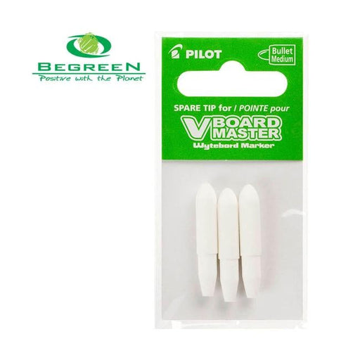 Pilot BeGreen V Board Whiteboard Marker Bullet Tips 3Pk (WBTIP-VBM-M)-Officecentre