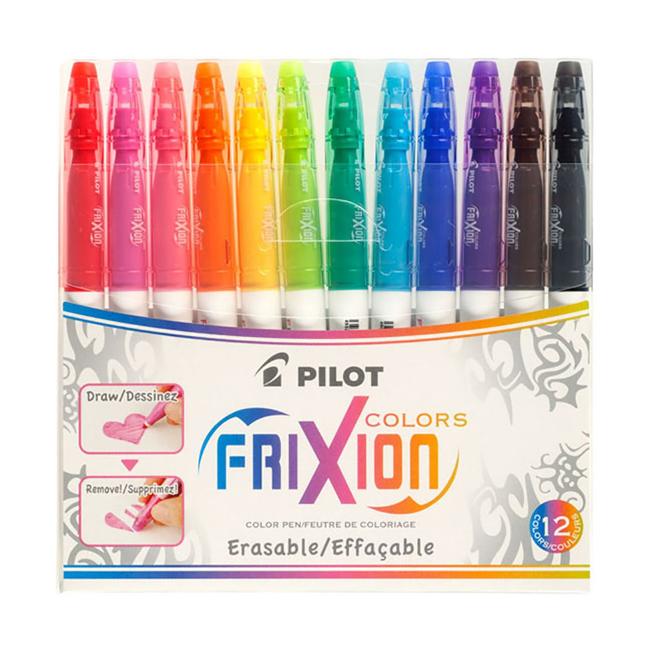 Pilot Frixion Colours Erasable Markers Asstd. 12Pk (SW-FC-S12)-Officecentre