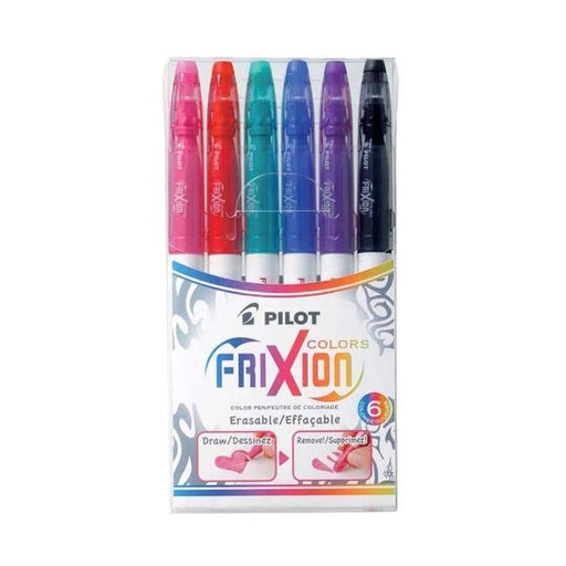 Pilot Frixion Colours Erasable Markers Asstd. 6Pk (SW-FC-S6)-Officecentre