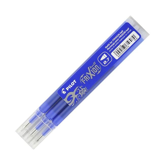 Pilot Frixion Erasable Fine Blue Refill 3Pk (BLS-FR7-L-S3)-Officecentre