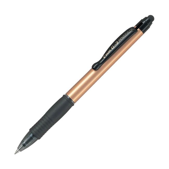 Pilot G2 Stylus Gold Gel Fine Black (BL-G2STL-7-GDB)-Officecentre