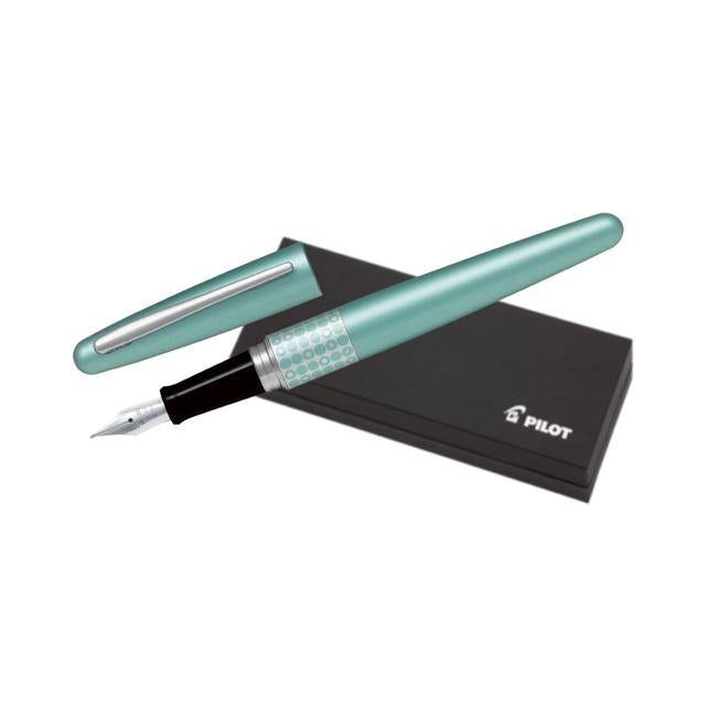 Pilot MR3 Fountain Pen Medium Metallic Aqua Blue (FP-MR3-M-DT)-Officecentre