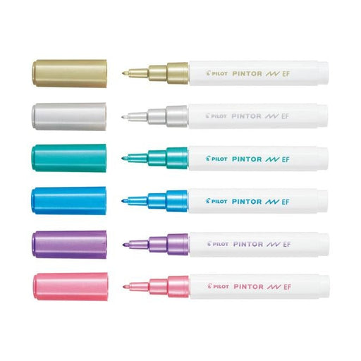 Pilot Pintor Marker Extra Fine Asstd. Metallic 6Pk-Officecentre