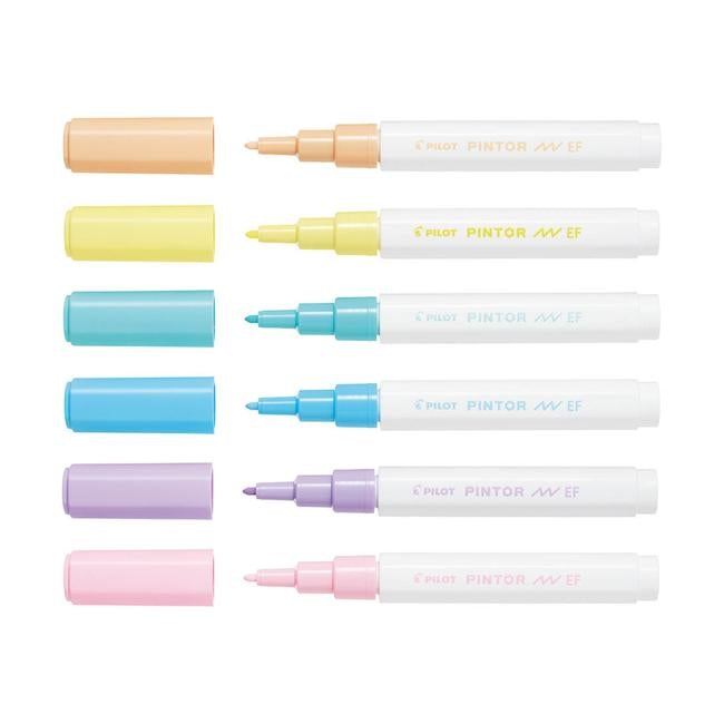 Pilot Pintor Marker Extra Fine Asstd. Pastel 6Pk-Officecentre