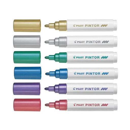 Pilot Pintor Marker Medium Asstd. Metallic 6Pk-Officecentre