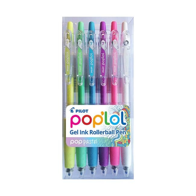 Pilot Pop'lol Gel Fine Asstd. Pastel 6Pk-Officecentre