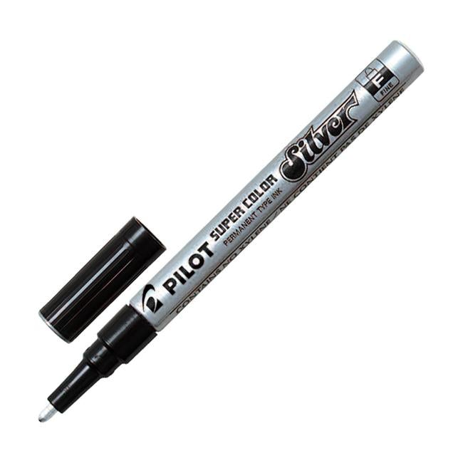 Pilot Super Colour Paint Marker Fine Silver (SC-S-F)-Officecentre