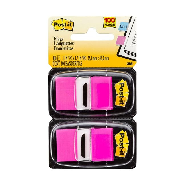 Post-it Flags 680-BP2 25x43mm Bright Pink Pack of 2-Officecentre