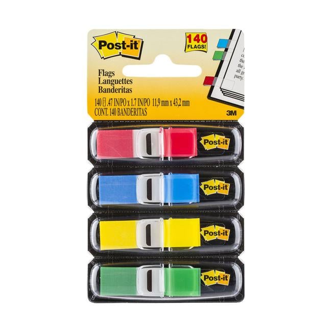 Post-it Flags 683-4 12x43mm Primary Pack of 4-Officecentre
