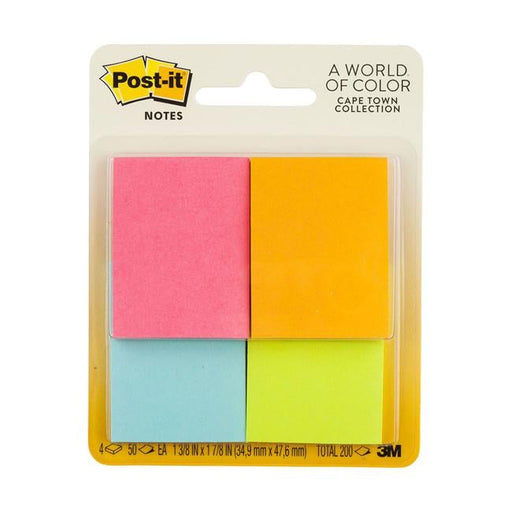 Post-it Notes 653-4AF 36x48mm Cape Town Pack of 4-Officecentre