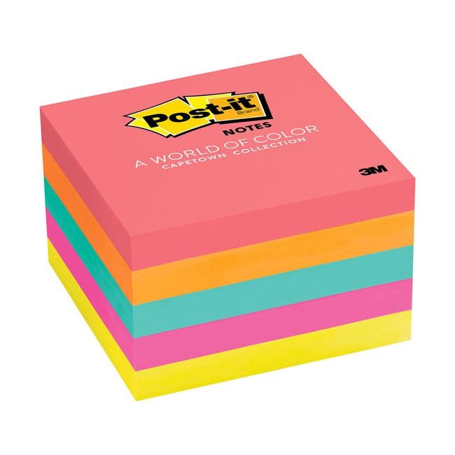 Post-it Notes 654-5PK 76x76mm Cape Town Pack of 5-Officecentre