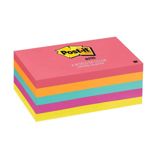 Post-it Notes 655-5PK 76x127mm Cape Town Pack of 5-Officecentre