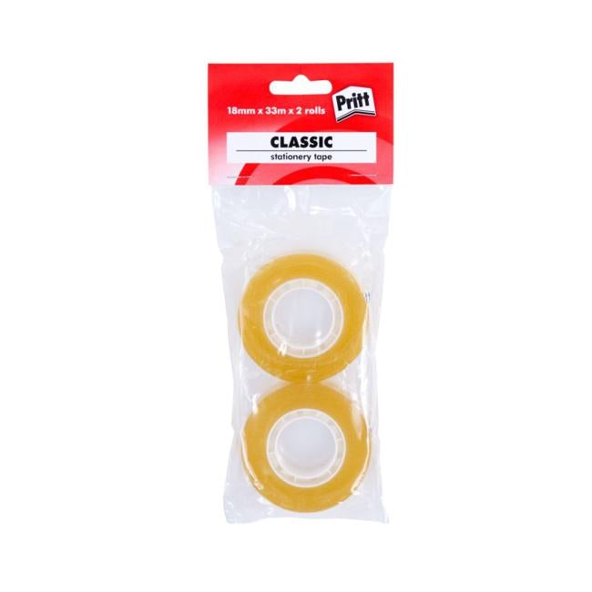 Pritt Classic Tape 2 Pack 18mmx33m-Officecentre