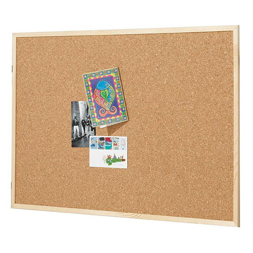 Quartet corkboard pine frame 600x900mm-Officecentre