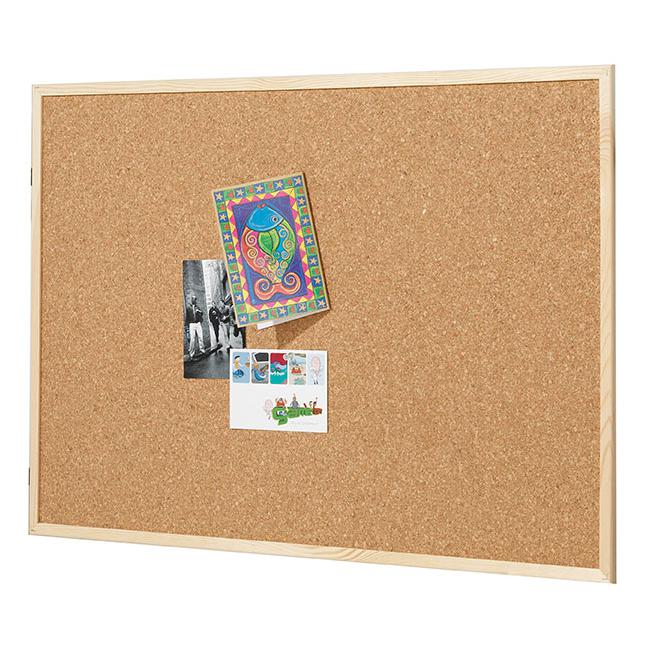 Quartet corkboard pine frame 600x900mm-Officecentre